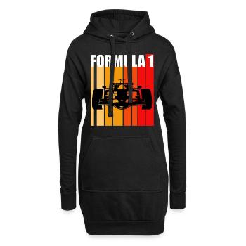 T-shirt Cadeau Un Formule Fan - Sweat-shirt à capuche long Femme - noir - Devant