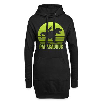 Dinosaurier Museum - Hoodie-Kleid - Schwarz - Vorne