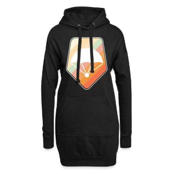 Fallschirm Geschenk - Hoodie-Kleid - Schwarz - Vorne