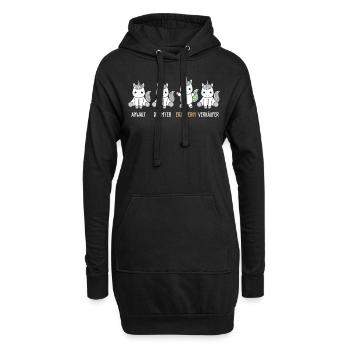 Erzieherin Erziehung - Hoodie-Kleid - Schwarz - Vorne
