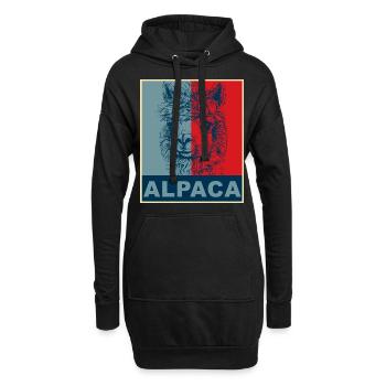 Alpaka Alpaca - Hoodie-Kleid - Schwarz - Vorne