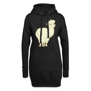 Alpaka Alpaca - Hoodie-Kleid - Schwarz - Vorne