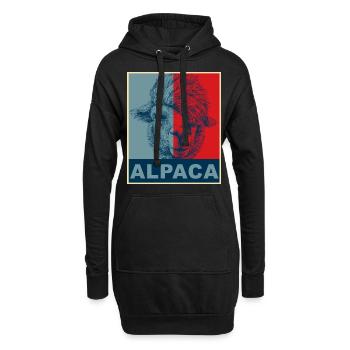 Alpaka Alpaca - Hoodie-Kleid - Schwarz - Vorne