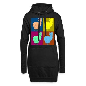 Alpaka Alpaca - Hoodie-Kleid - Schwarz - Vorne