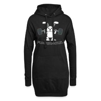 Karnickel Pumpernickel Hase Kaninchen Trainieren - Hoodie-Kleid - Schwarz - Vorne