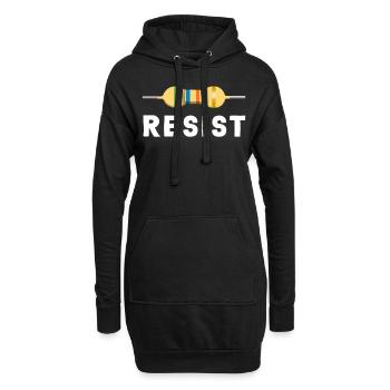 Widerstand Schaltung Elektronik Engineering Physik - Hoodie-Kleid - Schwarz - Vorne