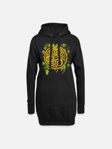 Triskele Keltisches Symbol - Hoodie-Kleid - Schwarz