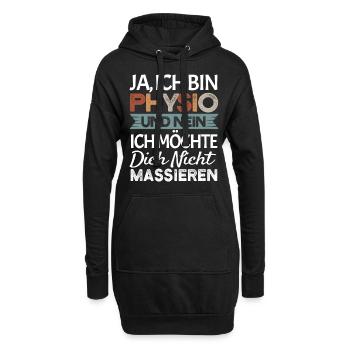 Physiotherapeutin Physio Lustiges Geschenk - Hoodie-Kleid - Schwarz - Vorne