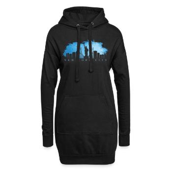 New York City - NYC NY Big Apple USA Geschenk - Hoodie-Kleid - Schwarz - Vorne