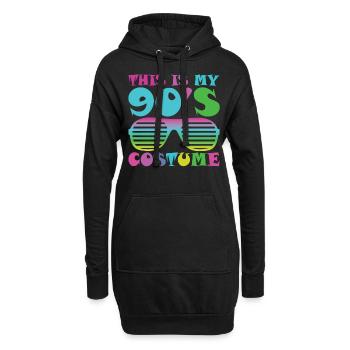 This Is My 90's Costume Retro Sunglasses - Hoodie-Kleid - Schwarz - Vorne