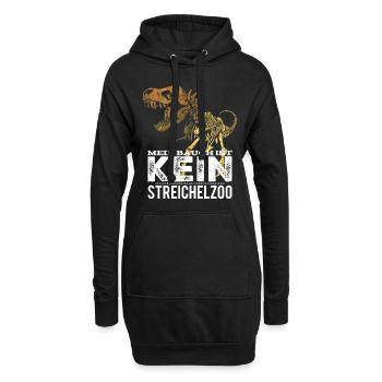 Mein Bauch ist kein Streichelzoo für Schwangere - Hoodie-Kleid - Schwarz - Vorne