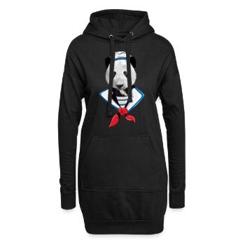 Marin marin - Sweat-shirt à capuche long Femme - noir - Devant