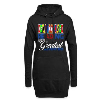 Lesen - Hoodie-Kleid - Schwarz - Vorne