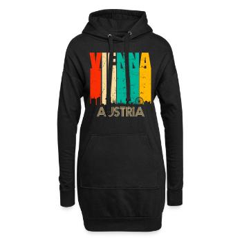 Vienne Vienna - Sweat-shirt à capuche long Femme - noir - Devant