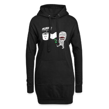 Papier hygiénique Momie Halloween Humour - Sweat-shirt à capuche long Femme - noir - Devant