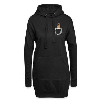 Erdmännchen Geschenk - Hoodie-Kleid - Schwarz - Vorne