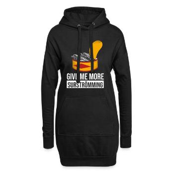 Fan de Surströmming - Sweat-shirt à capuche long Femme - noir - Devant