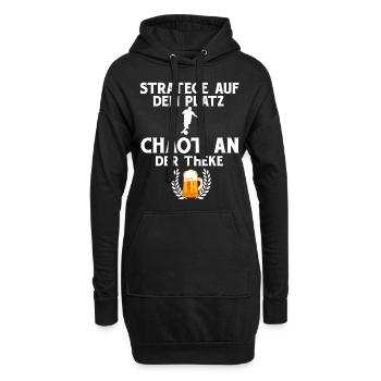 Fußball Team Bier Mannschaft Lustige Sprüche - Hoodie-Kleid - Schwarz - Vorne