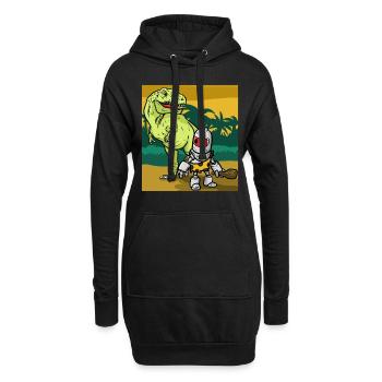 Ancient Times Antike - Hoodie-Kleid - Schwarz - Vorne