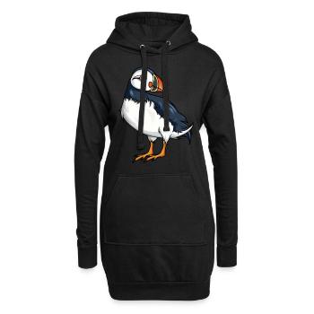 Cadeau macareux drapeau de l'Islande - Sweat-shirt à capuche long Femme - noir - Devant