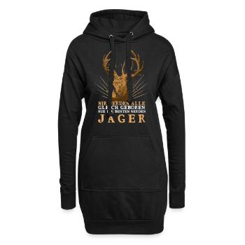 Die Besten Werden Jäger Lustiger Jagd Spruch - Hoodie-Kleid - Schwarz - Vorne