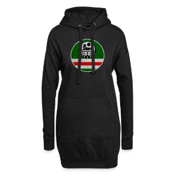 Drapeau tchétchène. Tchétchène né, Chchnyan Borz - Sweat-shirt à capuche long Femme - noir - Devant