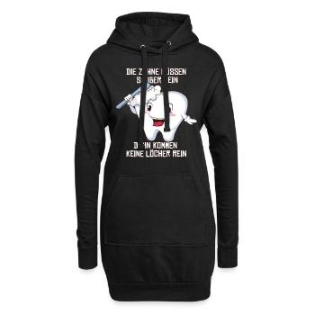 Fée des dents ZFA Dent Gift Brush - Sweat-shirt à capuche long Femme - noir - Devant