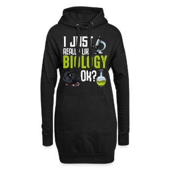Cool Biologie Statement Biologen Geschenkidee - Hoodie-Kleid - Schwarz - Vorne