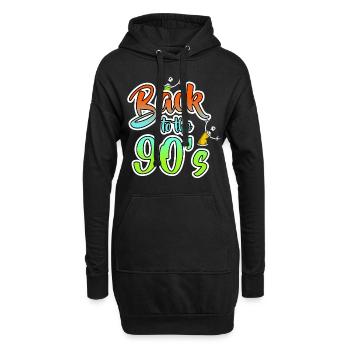 90 - Sweat-shirt à capuche long Femme - noir - Devant