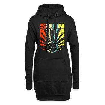 Soleil Printemps Cadeau d’été - Sweat-shirt à capuche long Femme - noir - Devant