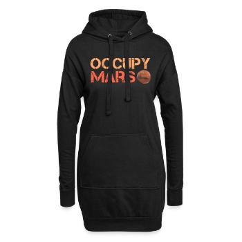 Occupy Mars - Sweat-shirt à capuche long Femme - noir - Devant