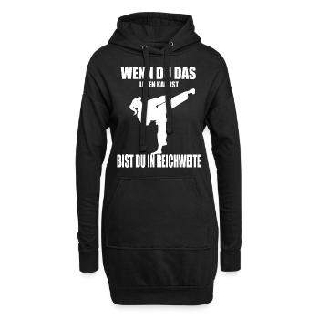 Lustiges Karate Kickboxing Taekwondo Girl Shirt - Hoodie-Kleid - Schwarz - Vorne