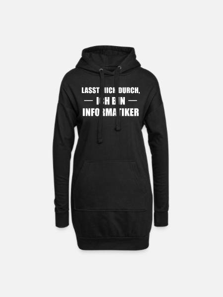 Informatiker Spruch Informatik-Student Geschenk - Hoodie-Kleid - Schwarz