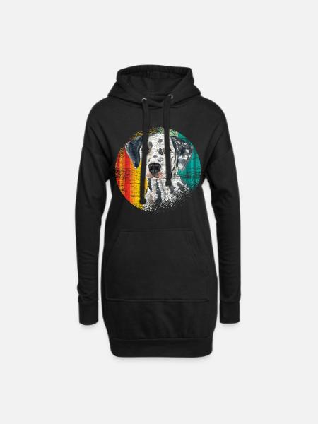 Dalmatiner Tierliebhaber - Hoodie-Kleid - Schwarz