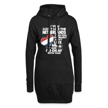 Pays-Bas Hollande - Sweat-shirt à capuche long Femme - noir - Devant