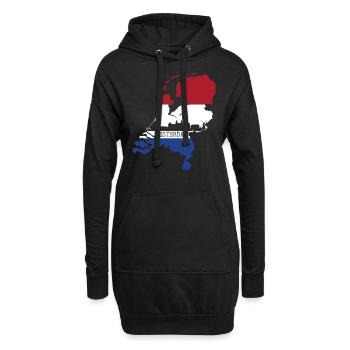 Amsterdam - Sweat-shirt à capuche long Femme - noir - Devant