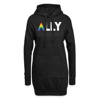 LGBT Ally TShirt March Rally Gay Lesbienne LGBT - Sweat-shirt à capuche long Femme - noir - Devant