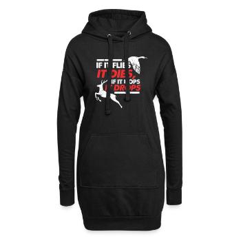 Jagd - Hoodie-Kleid - Schwarz - Vorne