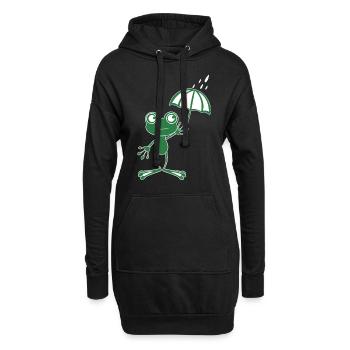 Wetterfrosch Meteorologe T-Shirt Geschenk Frosch - Hoodie-Kleid - Schwarz - Vorne