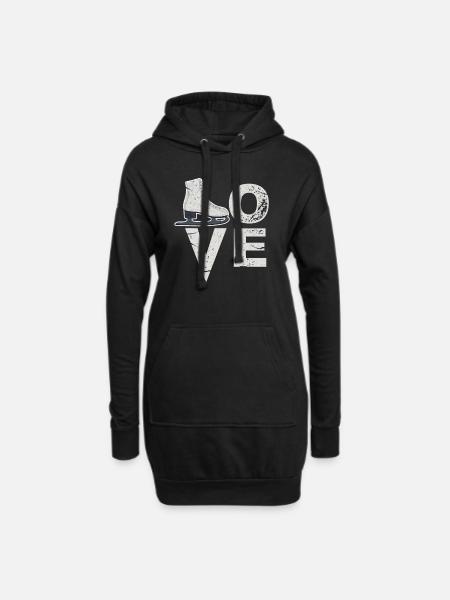 Eiskunstlauf - Hoodie-Kleid - Schwarz