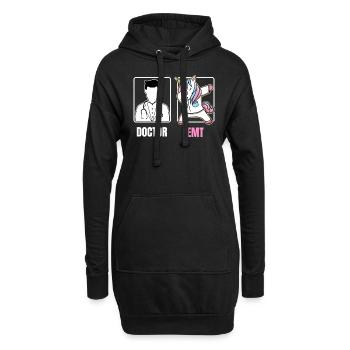 Emt tamponner licorne drôle ennuyeux docteur citation amusant - Sweat-shirt à capuche long Femme - noir - Devant
