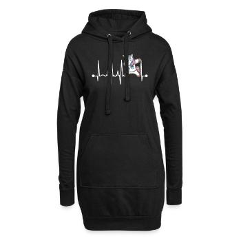 Krankenpflegestudent Geschenk lustige Tupfer Einhorn Grafik - Hoodie-Kleid - Schwarz - Vorne