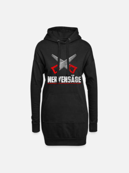 Nervensäge Lustig - Hoodie-Kleid - Schwarz