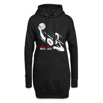 water polo - Sweat-shirt à capuche long Femme - noir - Devant