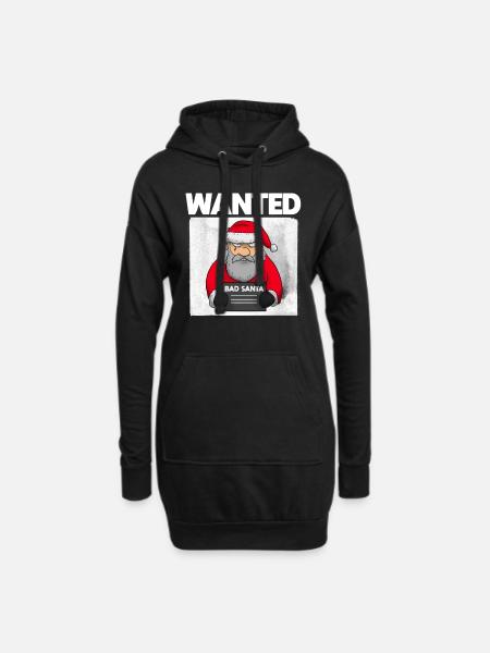 Bad Santa - Hoodie-Kleid - Schwarz
