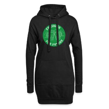 Freibier for Future - Fridays for Future Parodie - Hoodie-Kleid - Schwarz - Vorne