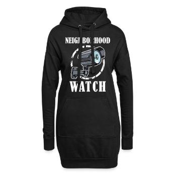 Montre de quartier cadeau de voisin drôle - Sweat-shirt à capuche long Femme - noir - Devant