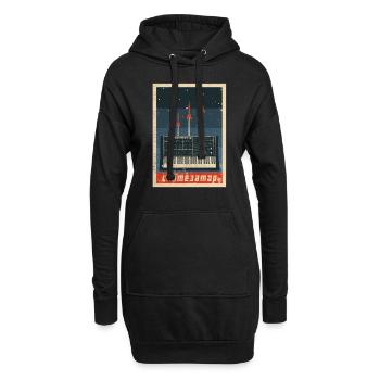 Vintage Sowjetischer Synthesizer - Analoges UdSSR-Design - Hoodie-Kleid - Schwarz - Vorne
