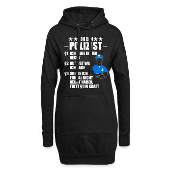 Lustiger Polizist Polizei Spruch Geschenk - Hoodie-Kleid - Schwarz - Vorne