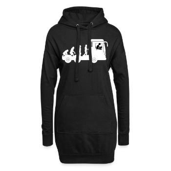 Truck driver Evolution - Hoodie Dress - black - Front